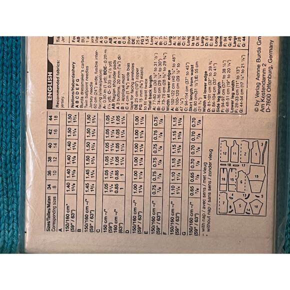 Burda 4292 sewing pattern womens separates top pants cardigan - Picture 4 of 5